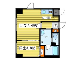 レガート東区役所前A棟の物件間取画像